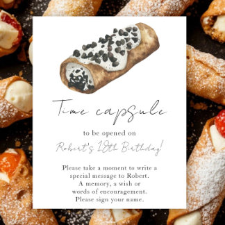 Poster Petit Capsule Temporel Cannoli 1er anniversaire