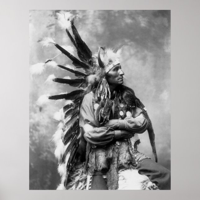 Poster Petit Cheval, Sioux d'Oglala, années 1890 (Devant)