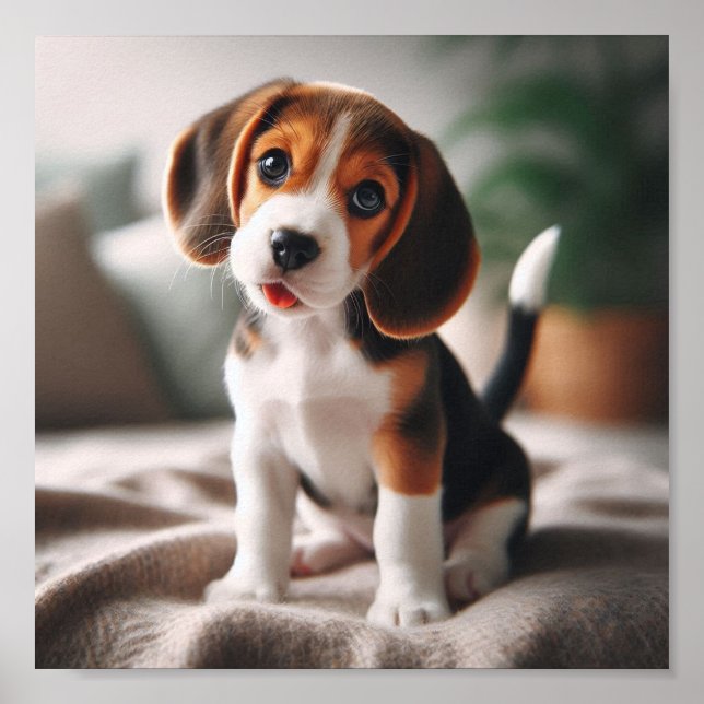 Poster Petit chiot beagle (Devant)