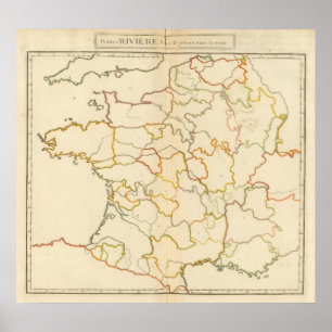 Poster Petit contour français de rivières