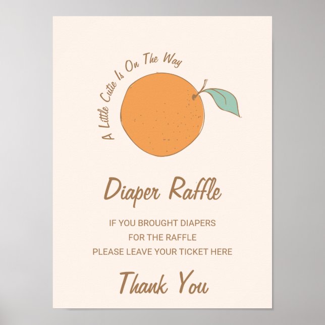 Poster Petit Cutie Moderne Sur Le Chemin Diaper Raffle Si (Devant)