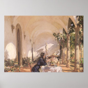 Poster Petit déjeuner dans la Loggia par John Singer Sarg