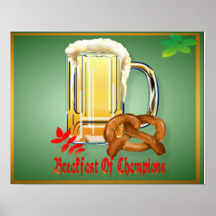 Poster Petit-déjeuner de Champions-Happy Oktoberfest Post