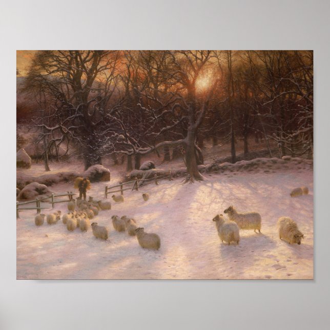 Poster Petit déjeuner d'hiver, Joseph Farquharson (Devant)