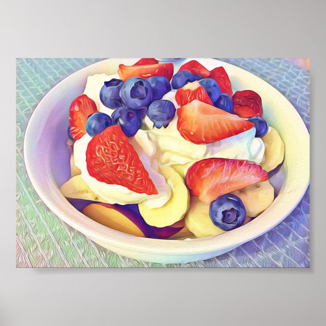 Poster Petit déjeuner sain (Devant)