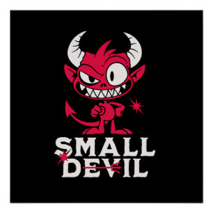 Poster Petit diable mignon
