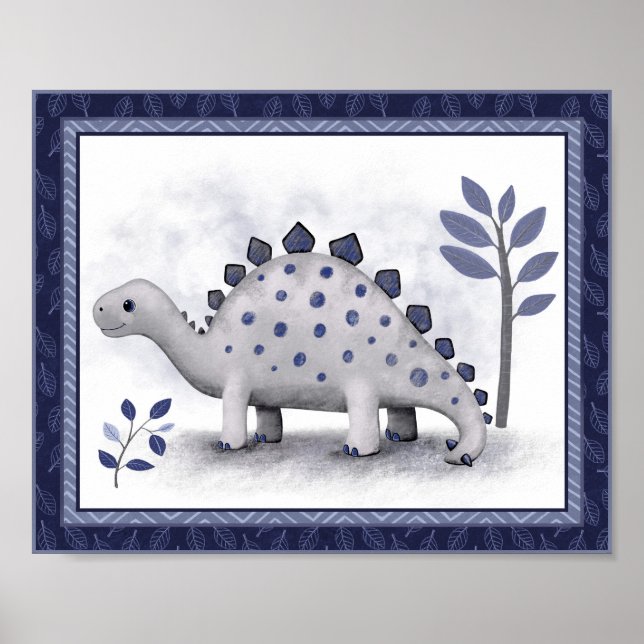 Poster Petit Dinosaure - Stegosaurus (Devant)