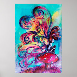 Poster Petit Elfe des Champignons