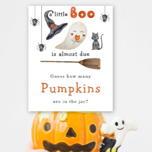 Poster Petit fantôme - Combien de citrouilles