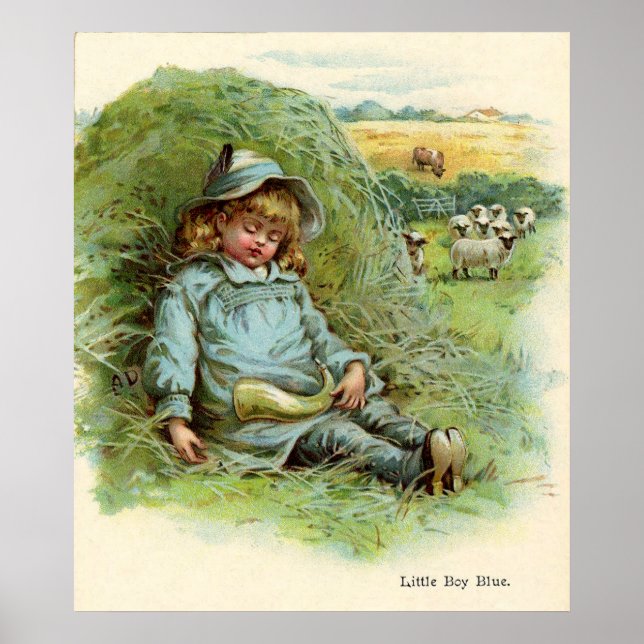 Poster Petit Garçon Blue Nursery Rhyme (Devant)