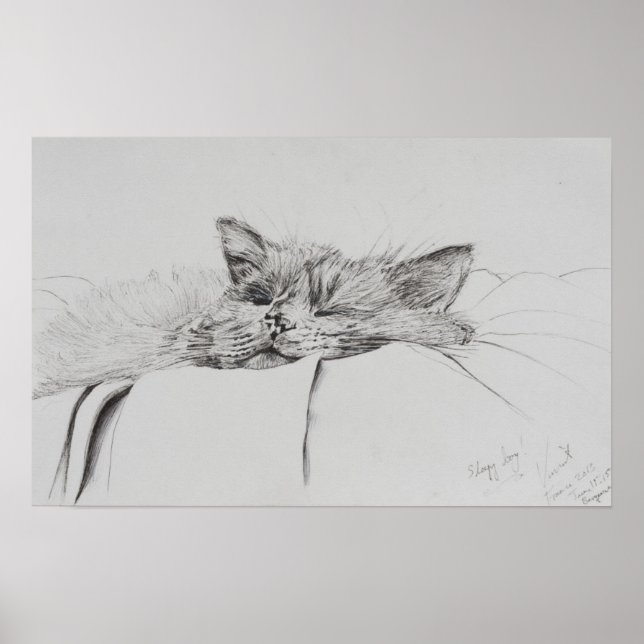 Poster Petit garçon endormi (Devant)