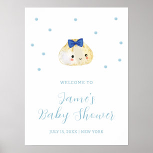 Poster Petit garçon simple Baby shower de dumping Bienven