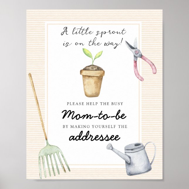 Poster Petit germe - Aider la future maman occupée (Devant)