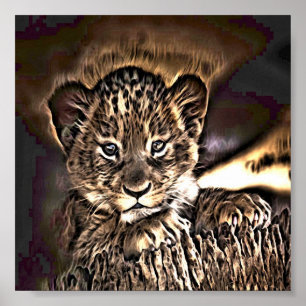 Poster Petit lionceau