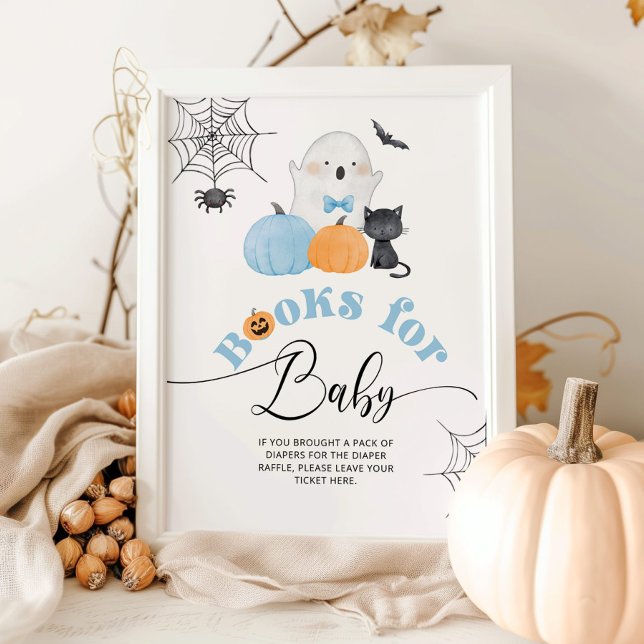 Poster Petit livre Halloween Livres bleus pour bébé (Créateur téléchargé)