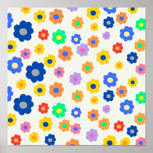 Poster Petit Motif indépendant coloré Y2K