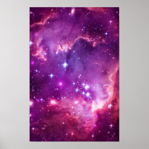 Poster Petit Nuage de Magellan teinté de pourpre
