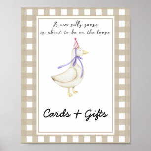 Poster Petit oie - cartes et cadeaux baby shower