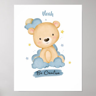 Poster Petit ours des leçons du Nuage