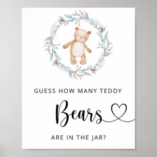 Poster Petit ours devinez combien de nounours