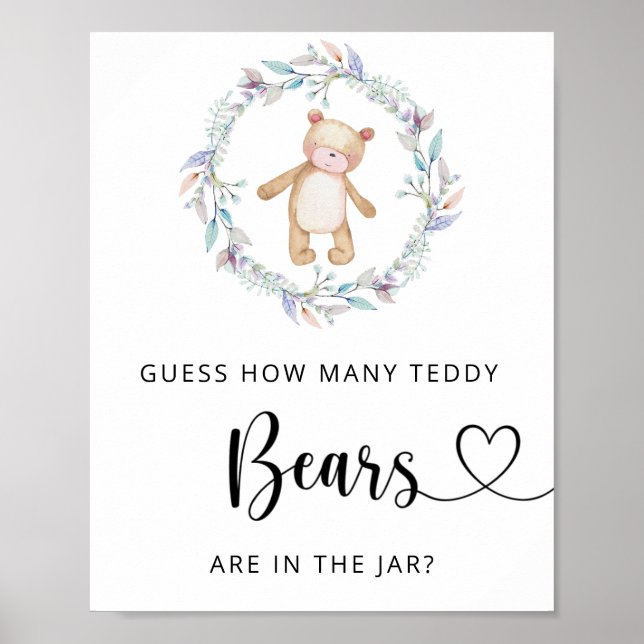 Poster Petit ours devinez combien de nounours (Devant)