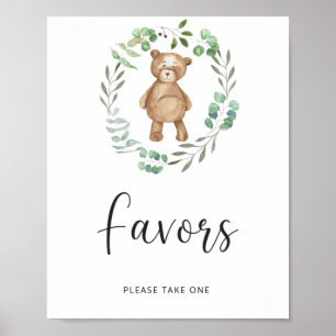 Poster petit ours est en route \  Faveurs
