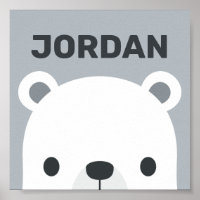 Petit Ours polaire mignon avec nom personnalisé Po