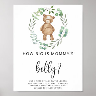 Poster petit ours quelle est la taille du ventre de maman