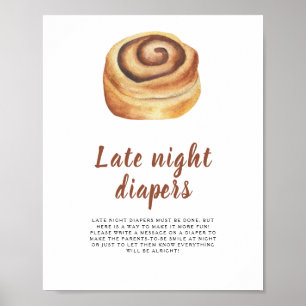 Poster Petit pain à la cannelle - Jeu des couches tard la