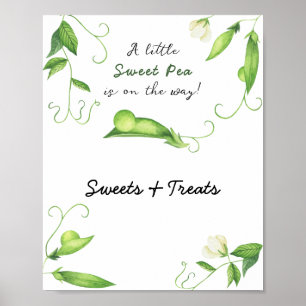 Poster Petit Pois - baby shower sucré et friandise