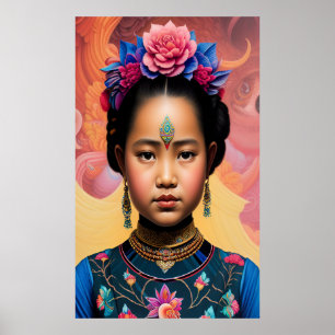 Poster Petit portrait de princesse