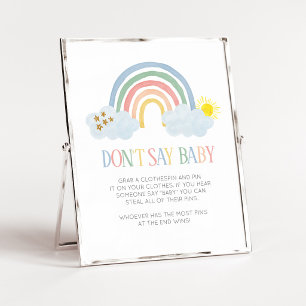 Poster Petit Rayon de Soleil Arc-en-Ciel Ne Dis Pas Bébé