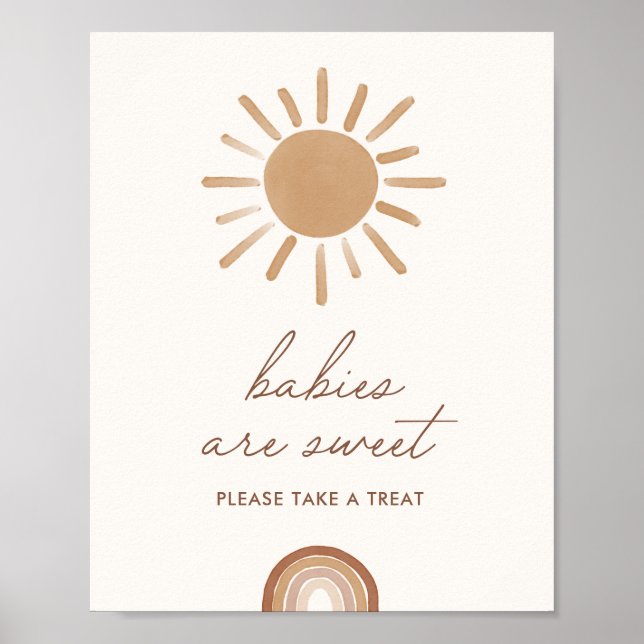 Poster Petit rayon de soleil Les bébés sont doux signe (Devant)