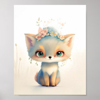 Poster Petit Renard Mignon