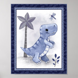 Poster Petit Rugissement Dinosaure - Art pour la Nurserie
