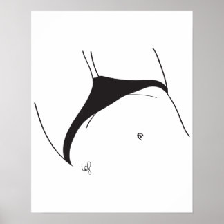 Poster Petit slip noir