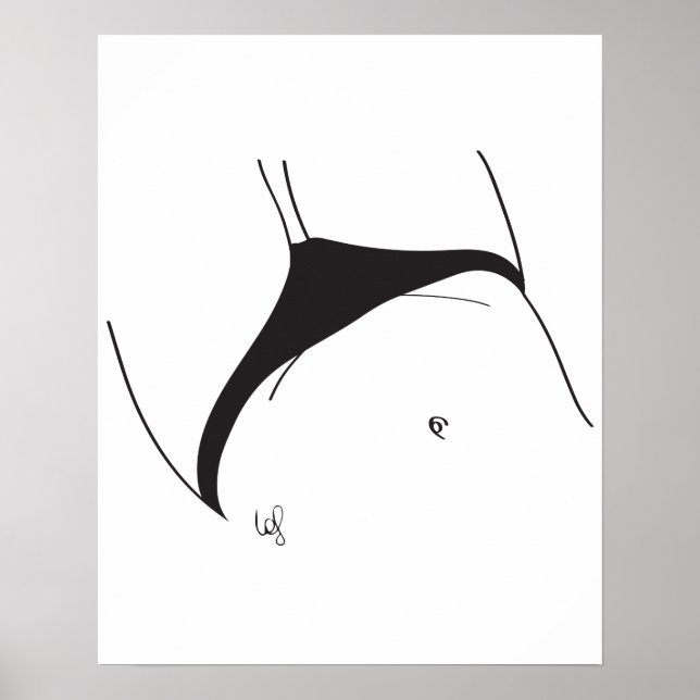 Poster Petit slip noir (Devant)