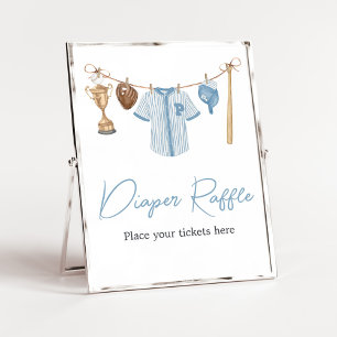 Poster Petit Slugger Baby shower de baseball Déchets Raff