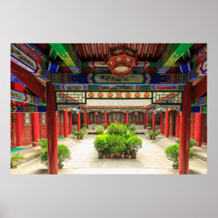 Poster Petit temple d'oie sauvage, Chine