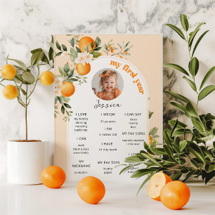 Poster Petite belle fête d'anniversaire photo jalon