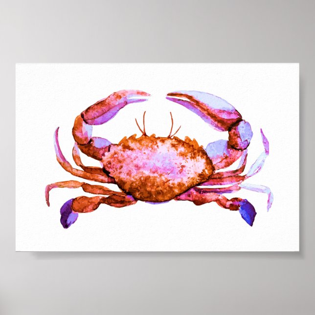 Poster Petite boîte Crâne rouge Aquarelle Imprimer (Devant)