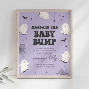 Poster Petite Boo Mesurez le Ventre de Bébé Panneau pour 