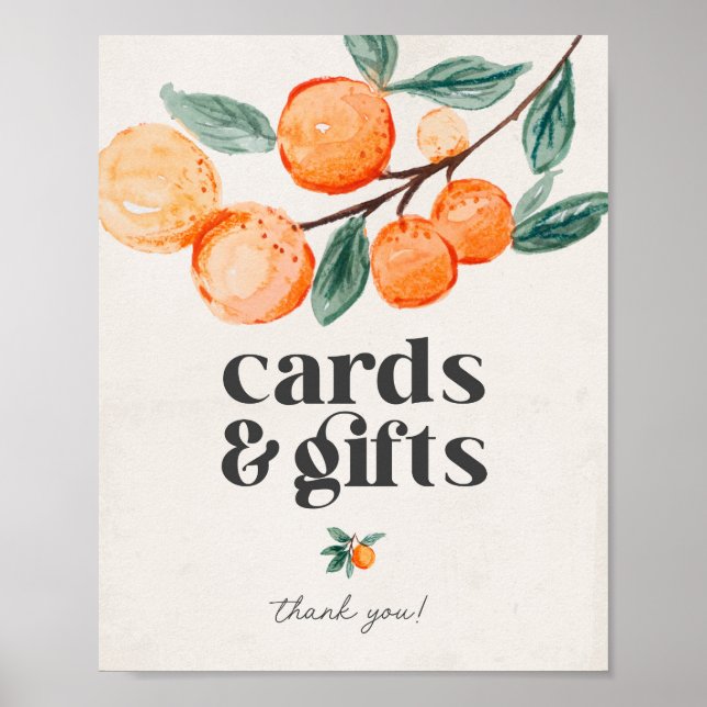 Poster petite carte baby shower et signe cadeau (Devant)