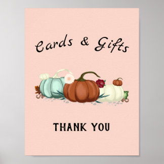 Poster Petite Citrouille Baby shower cartes et cadeaux