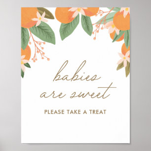 Poster Petite Cutie Citrus Baby shower Les bébés sont dou