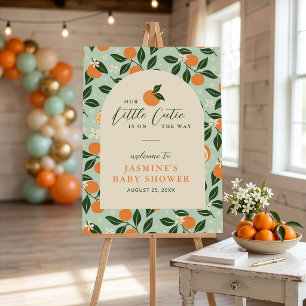 Poster Petite Douce Orange Citronnée Baby Shower de Bienv