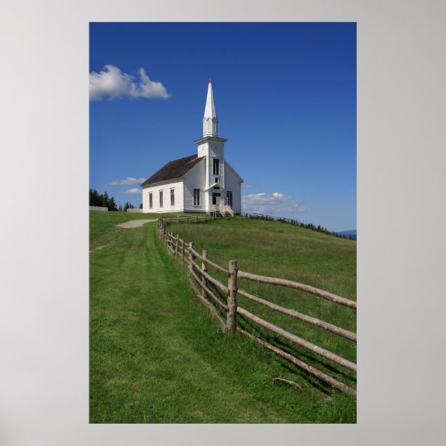 Poster petite église blanche (Devant)