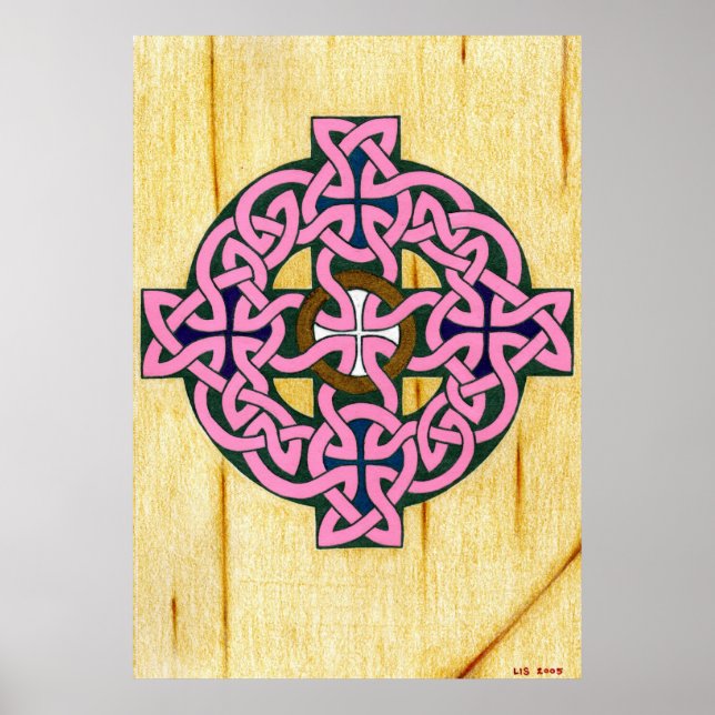 Poster Petite empreinte de croix celtique (Devant)