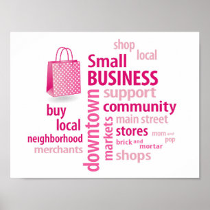 Poster Petite entreprise, Boutique locale, Acheter locale