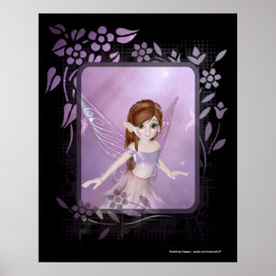 Poster Petite fée violette Conception 2 - Imprimer